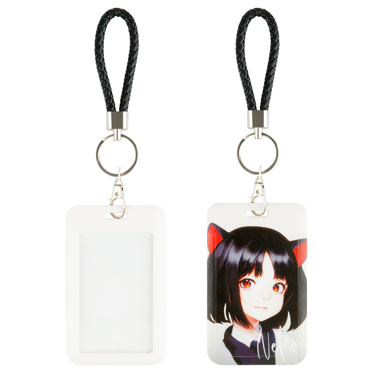 Бейдж вертикальный MESHU "Neko", 110*70мм, петля с карабином, 2D Бейдж вертикальный MESHU "Neko", 110*70мм, петля с карабином, 2D