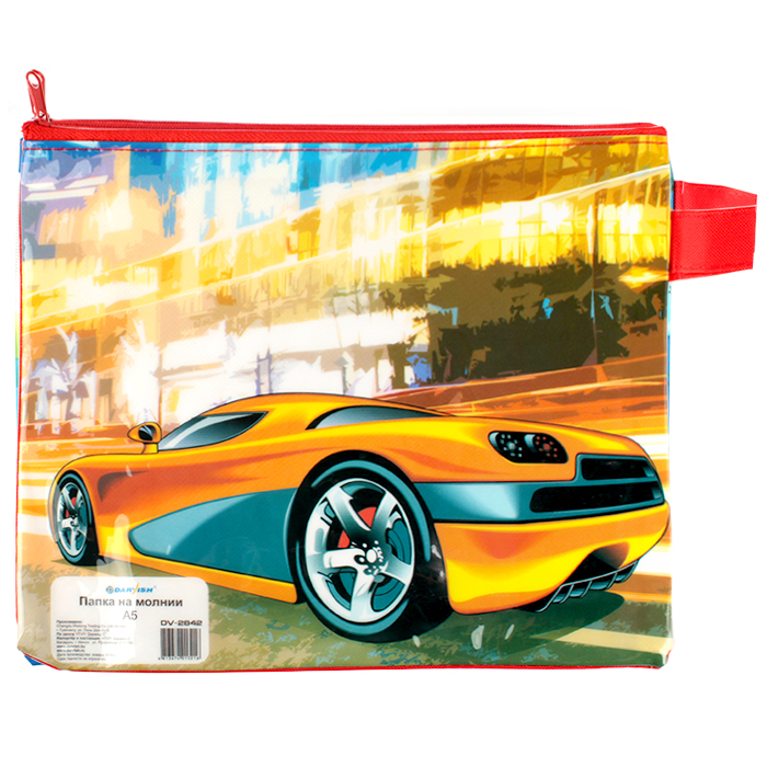Папка для тетрадей А5 на молнии с рисунком "Darvish"