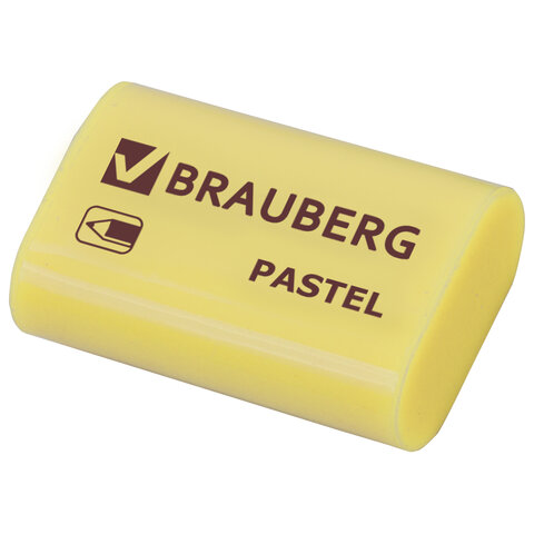 Ластик BRAUBERG "Pastel", 37х24х11мм, ассорти пастельных цветов, Ластик BRAUBERG "Pastel", 37х24х11мм, ассорти пастельных цветов,