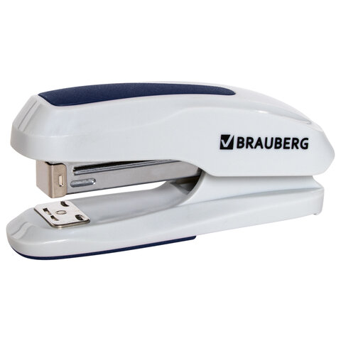 Степлер №24/6, 26/6 BRAUBERG "Extra", до 30 листов, серо-синий, 229087 Степлер №24/6, 26/6 BRAUBERG "Extra", до 30 листов, серо-синий, 229087