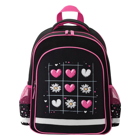 Рюкзак ПИФАГОР SCHOOL, 1 отделение, 3 кармана, "Tic-tac-love", Рюкзак ПИФАГОР SCHOOL, 1 отделение, 3 кармана, "Tic-tac-love",