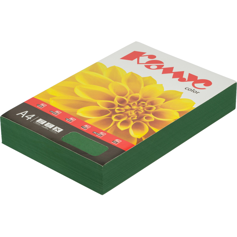 Бумага цветная Комус Color (изумруд интенсив) 80г, А4, 500 л. Бумага цветная Комус Color (изумруд интенсив) 80г, А4, 500 л.