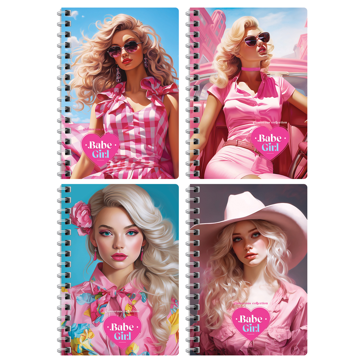Записная книжка А6, 80л. на гребне BG "Pink girls" Записная книжка А6, 80л. на гребне BG "Pink girls"