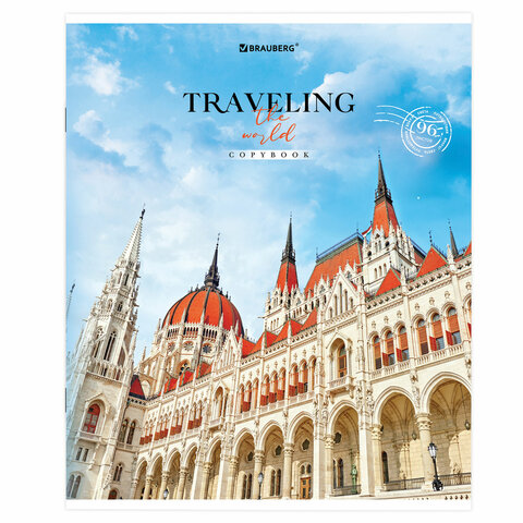 Тетрадь А5, 96 л. BRAUBERG, скоба, линия, "Traveling", 404439 Тетрадь А5, 96 л. BRAUBERG, скоба, линия, "Traveling", 404439