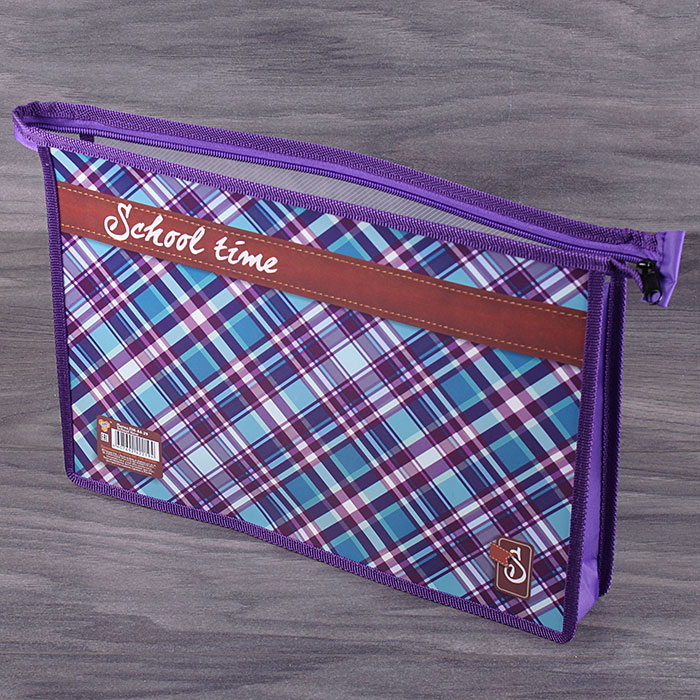 Папка для тетрадей А4 на молнии School time Папка для тетрадей А4 на молнии School time