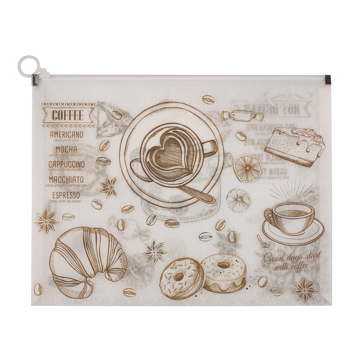 ПАПКА С ПЛАСТИКОВОЙ ЗАСТЕЖКОЙ, "Caff? nero", А4 ПАПКА С ПЛАСТИКОВОЙ ЗАСТЕЖКОЙ, "Caff? nero", А4