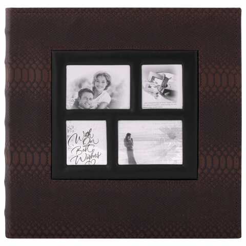 Фотоальбом BRAUBERG на 500 фотографий 10х15 см, обложка под кожу рептилии, рамка Фотоальбом BRAUBERG на 500 фотографий 10х15 см, обложка под кожу рептилии, рамка