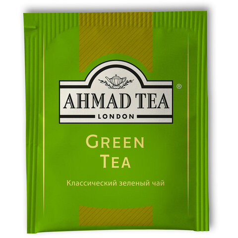 Чай AHMAD (Ахмад) "Green Tea", зеленый, 100 пакетиков по 2 г, 478i-08 Чай AHMAD (Ахмад) "Green Tea", зеленый, 100 пакетиков по 2 г, 478i-08