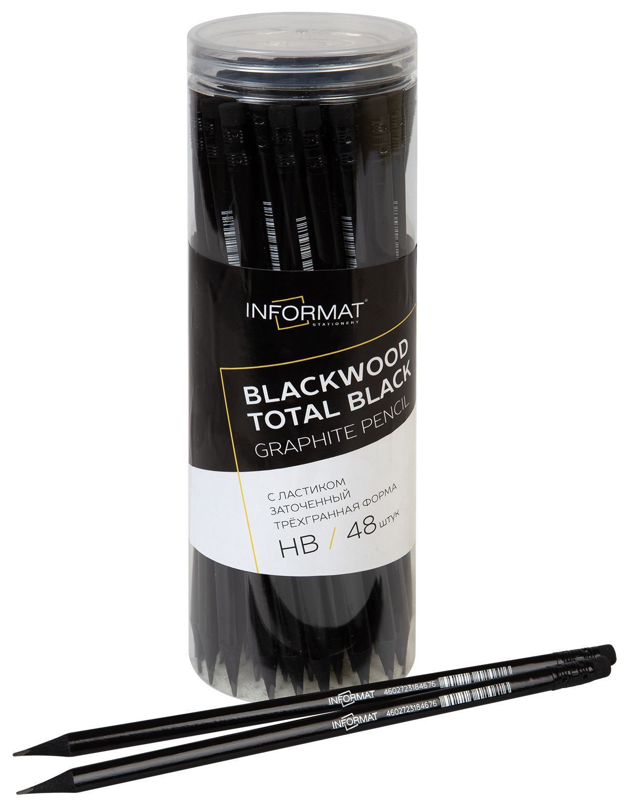 Карандаш чернографитный, корпус дерев. INFORMAT TOTAL BLACK BLACKWOOD НВ с Карандаш чернографитный, корпус дерев. INFORMAT TOTAL BLACK BLACKWOOD НВ с