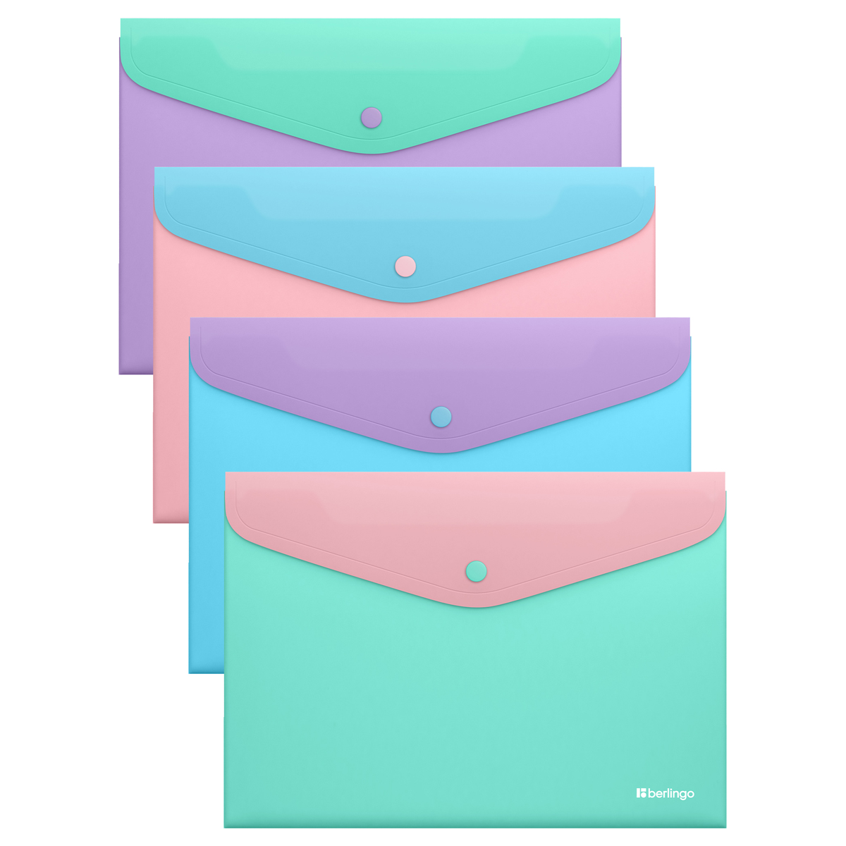 Папка-конверт на кнопке Berlingo "Haze" А4, 200мкм, софт-тач, с Папка-конверт на кнопке Berlingo "Haze" А4, 200мкм, софт-тач, с