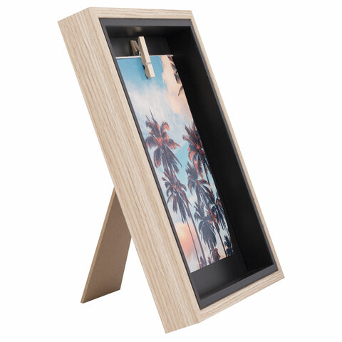 Рамка из МДФ BRAUBERG LOFT BLACK BOX, фото 13х18 см, с прищепкой, 20х25 см, Рамка из МДФ BRAUBERG LOFT BLACK BOX, фото 13х18 см, с прищепкой, 20х25 см,