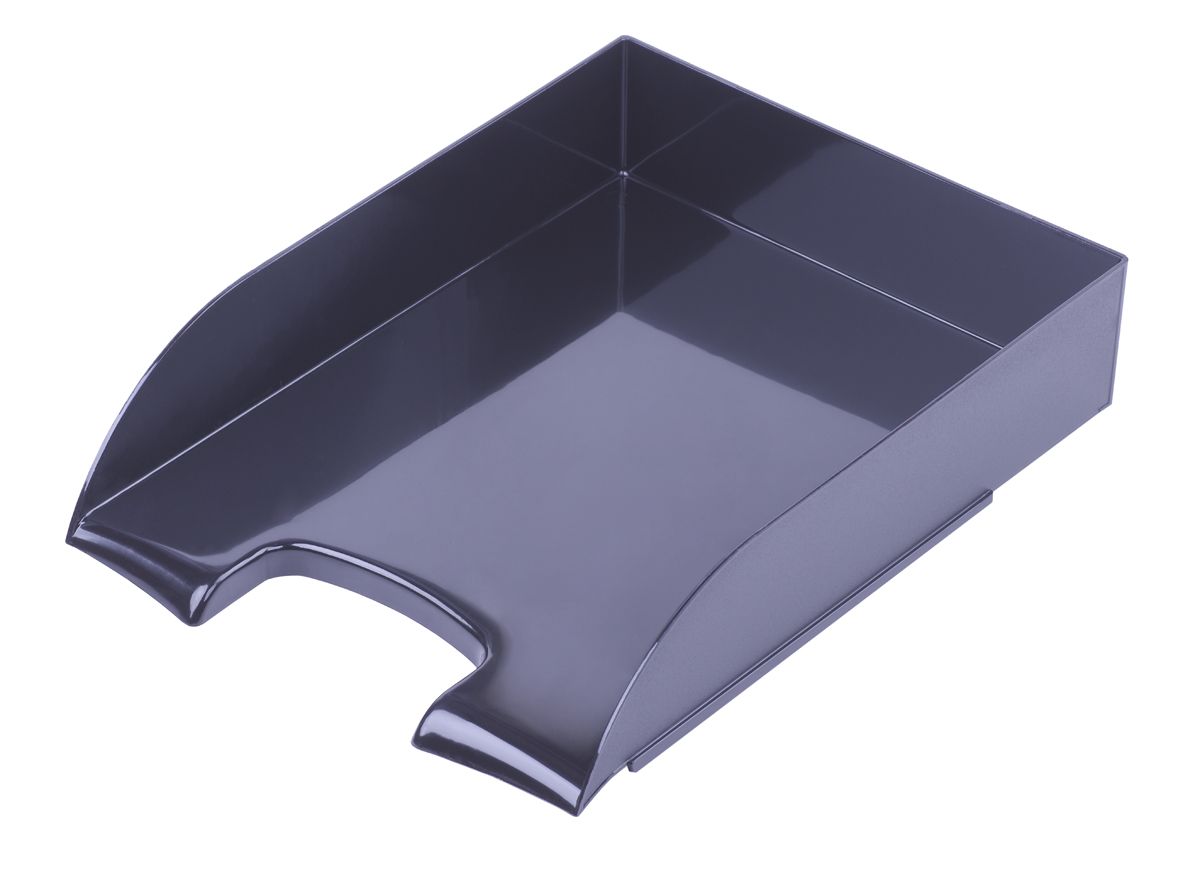 Лоток горизонтальный Эсир City черный пластик Лоток горизонтальный Эсир City черный пластик