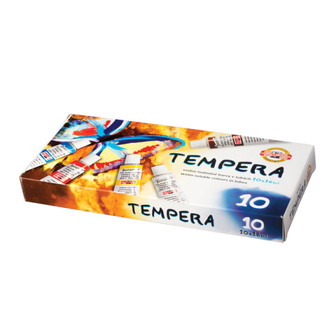 Краски темперные KOH-I-NOOR "Бабочка", НАБОР 10 цветов по 16 мл, в Краски темперные KOH-I-NOOR "Бабочка", НАБОР 10 цветов по 16 мл, в