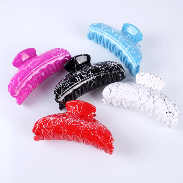 Краб для волос с узором, цвет ассорти