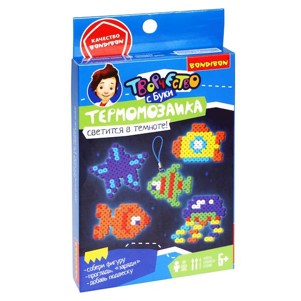 Набор для творчества BONDIBON. Термомозаика неоновая. Светится в темноте! Набор для творчества BONDIBON. Термомозаика неоновая. Светится в темноте!