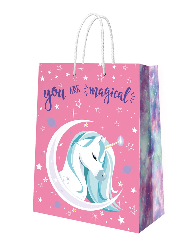 Пакет подарочный большой Единорог (розовый), 220*310*100 мм. Пакет подарочный большой Единорог (розовый), 220*310*100 мм.