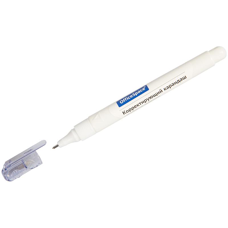 Корректирующий карандаш OfficeSpace, 04мл, металлический наконечник. Cvr_15123 Корректирующий карандаш OfficeSpace, 04мл, металлический наконечник. Cvr_15123
