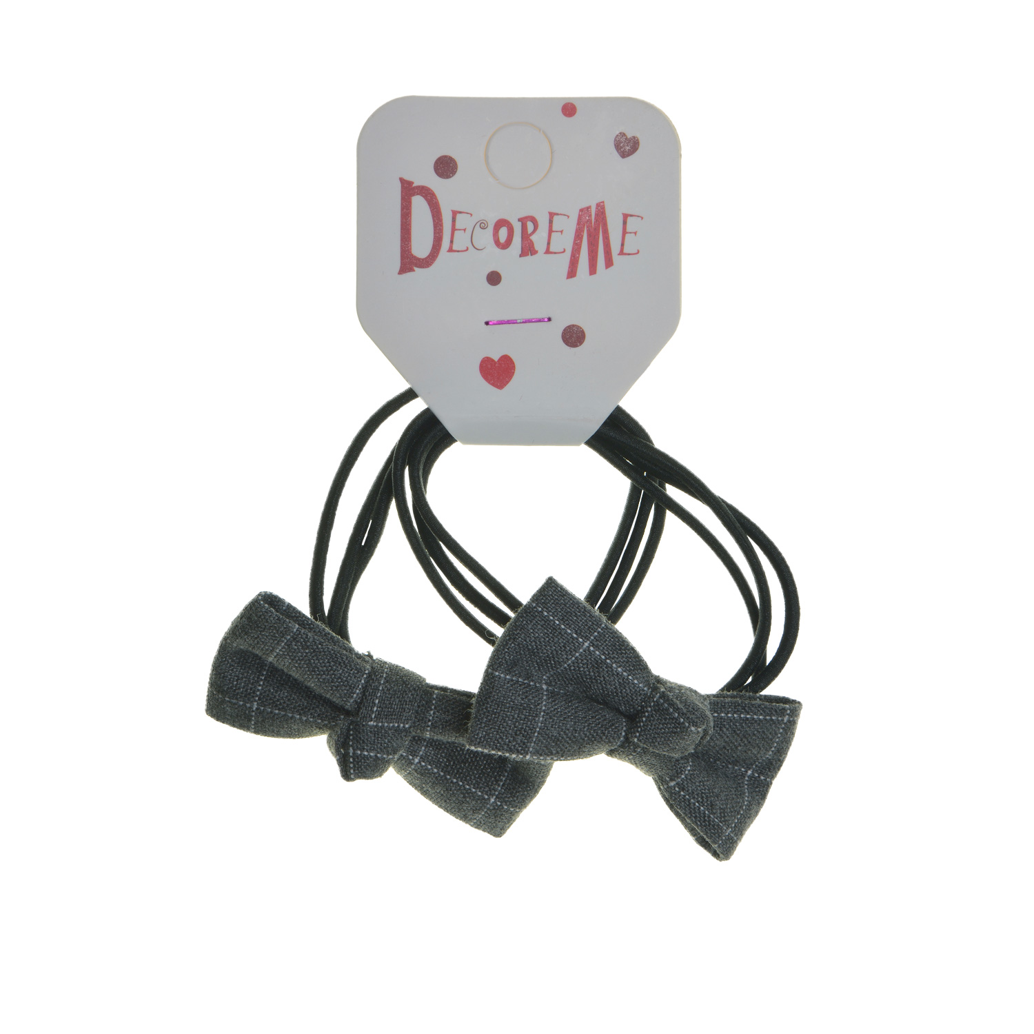 РЕЗИНКА ДЛЯ ВОЛОС "БАНТИКИ. ТЕМНАЯ ШОТЛАНДКА" 2 ШТ, 4 ЦВЕТА