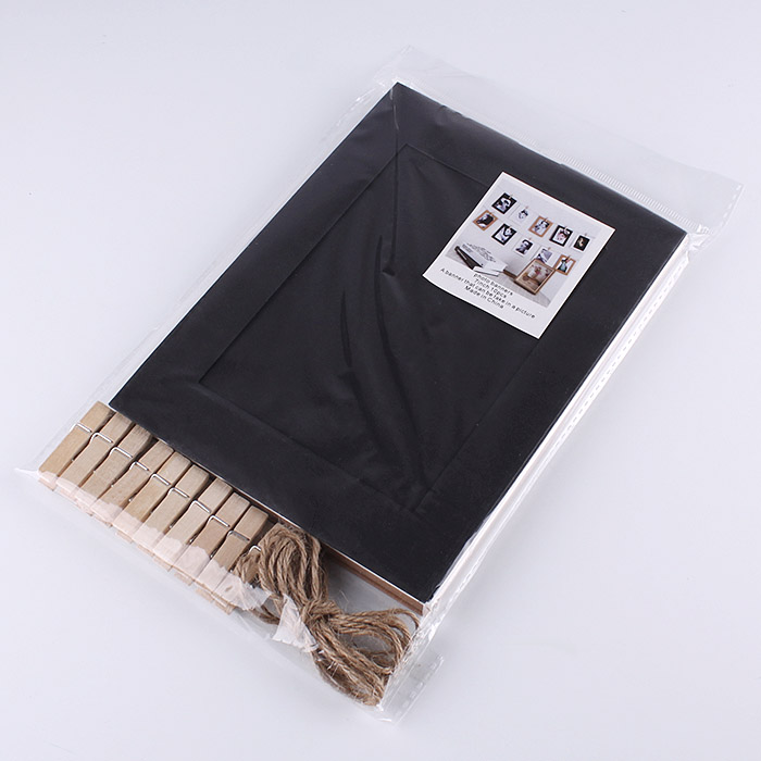 Растяжка с фоторамками 8*10,5 см (10 бум.рамок + 10 прищепок + шпагат) набор