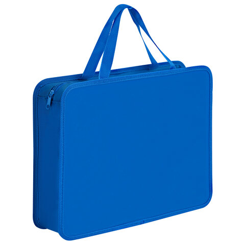 Папка на молнии с ручками ПИФАГОР А4, 1 отделение, пластик, 75 мм, однотонная, Папка на молнии с ручками ПИФАГОР А4, 1 отделение, пластик, 75 мм, однотонная,