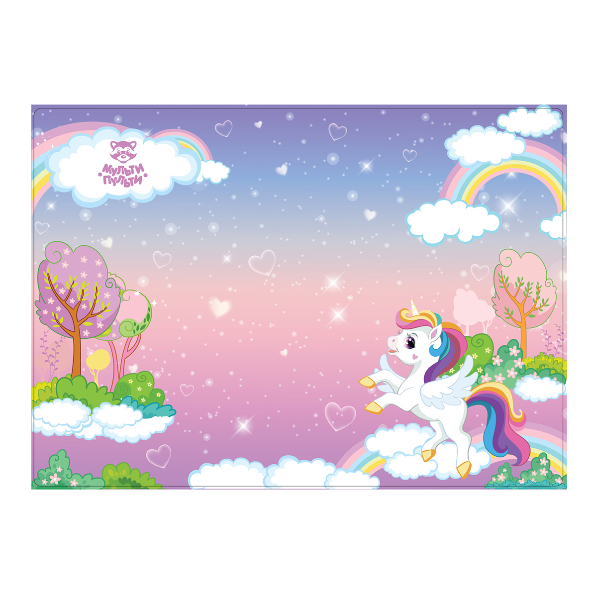 Клеенка для уроков труда Мульти-Пульти "Единорог", 35*50см, ПВХ Клеенка для уроков труда Мульти-Пульти "Единорог", 35*50см, ПВХ