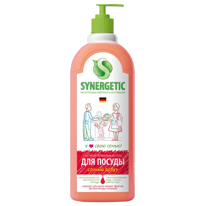 Средство для мытья посуды Synergetic "Арбуз", с дозатором, 1л. Средство для мытья посуды Synergetic "Арбуз", с дозатором, 1л.