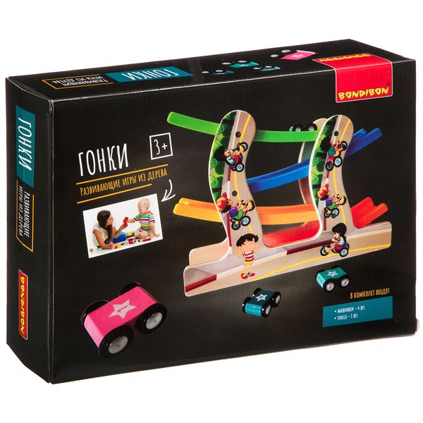 Развивающие игры из дерева Bondibon «ГОНКИ». ВВ4188 Развивающие игры из дерева Bondibon «ГОНКИ». ВВ4188