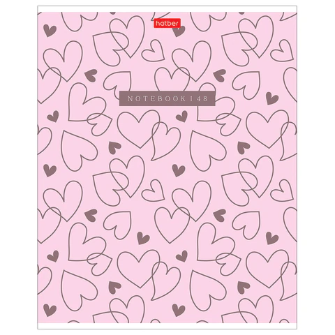 Тетрадь обложка пластик, А5 48 л., скоба, клетка, HATBER, "LOVE IS..." Тетрадь обложка пластик, А5 48 л., скоба, клетка, HATBER, "LOVE IS..."