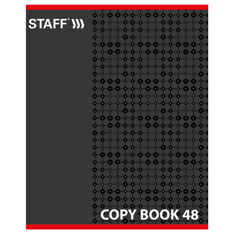 Тетрадь А5, 48 л., STAFF, клетка, офсет №2, обложка картон, ОДИН ЦВЕТ (точки), Тетрадь А5, 48 л., STAFF, клетка, офсет №2, обложка картон, ОДИН ЦВЕТ (точки),