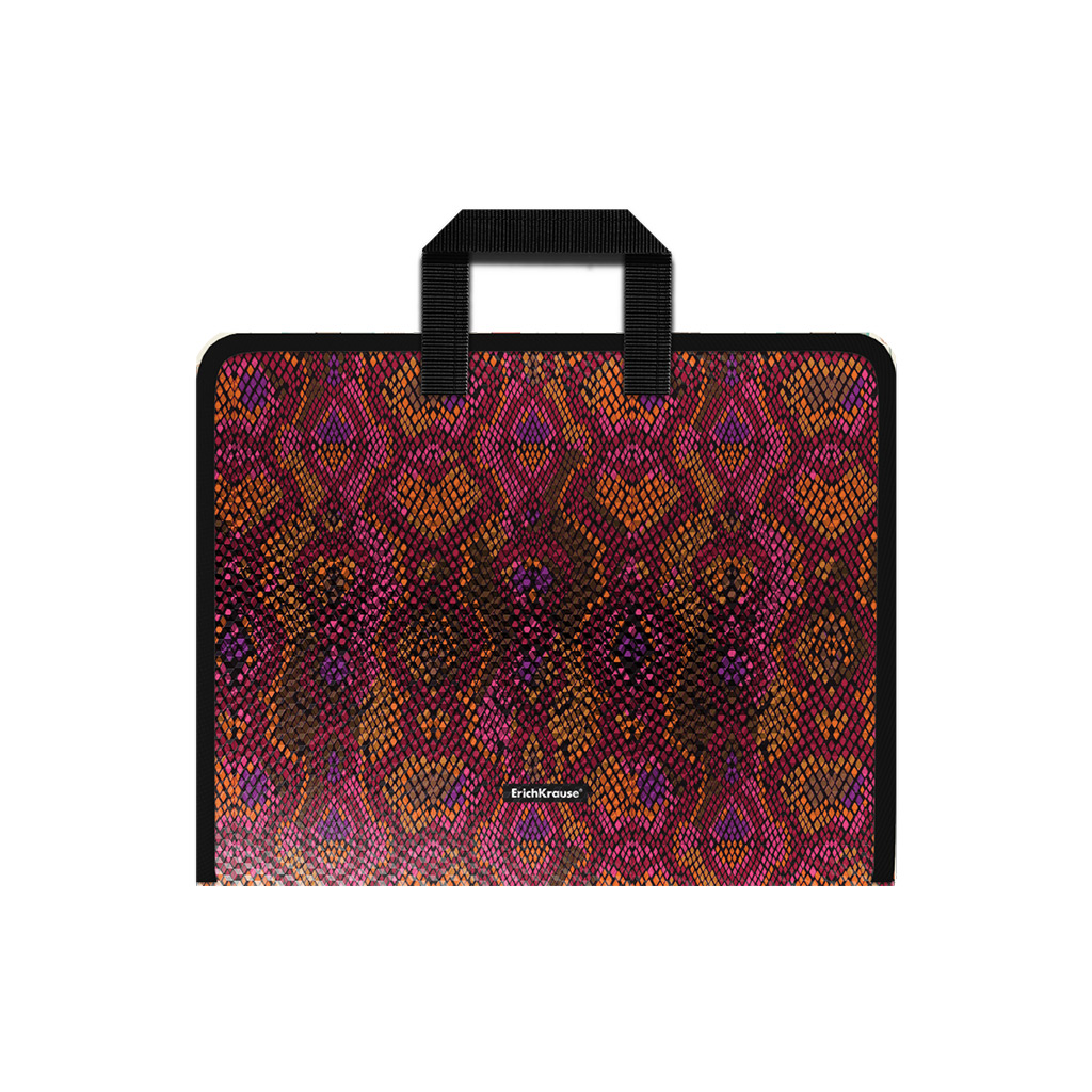 Папка на молнии пластиковая с ручками Erich Krause Crimson Python, А4+ (в пакете Папка на молнии пластиковая с ручками Erich Krause Crimson Python, А4+ (в пакете