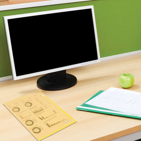 Папка-уголок жесткая BRAUBERG, желтая, 0,15 мм, 223968 Папка-уголок жесткая BRAUBERG, желтая, 0,15 мм, 223968