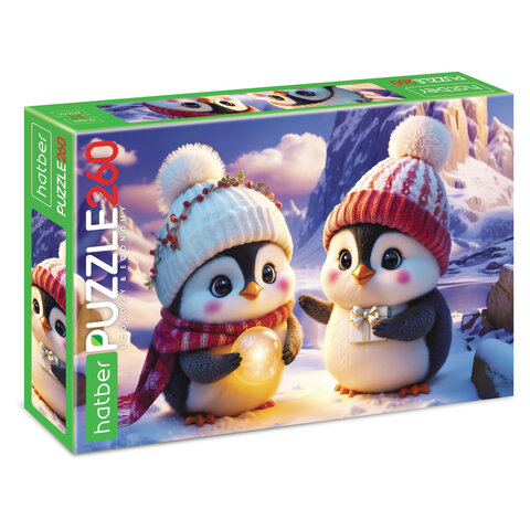 Пазл картонный "ЗИМНИЕ РАДОСТИ " 260 элементов АССОРТИ, 220х330 мм,