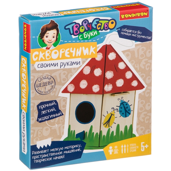 Моделирование из дерева BONDIBON. Скворечник своими руками. Арт.F197 Моделирование из дерева BONDIBON. Скворечник своими руками. Арт.F197