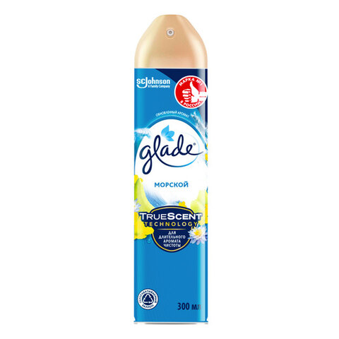 Освежитель воздуха аэрозольный 300 мл, GLADE (Глейд) "Морской" Освежитель воздуха аэрозольный 300 мл, GLADE (Глейд) "Морской"