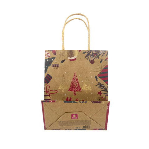 Пакет подарочный КОМПЛЕКТ 10 штук, новогодний 18x10x23 см, "Merry Пакет подарочный КОМПЛЕКТ 10 штук, новогодний 18x10x23 см, "Merry