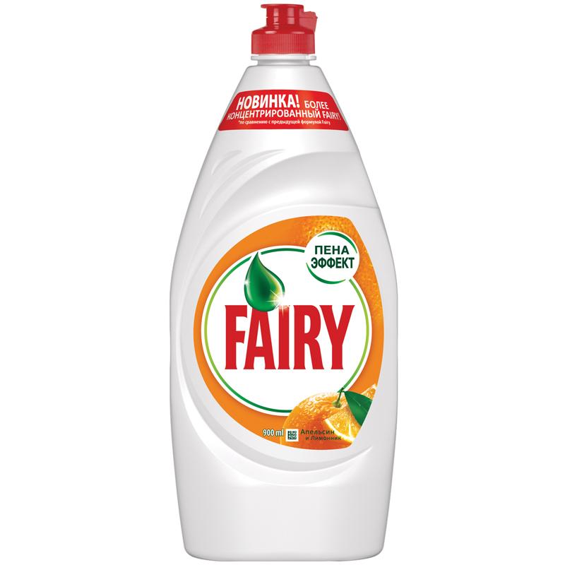 Средство для мытья посуды Fairy "Апельсин и лимонник", 0,9л Средство для мытья посуды Fairy "Апельсин и лимонник", 0,9л