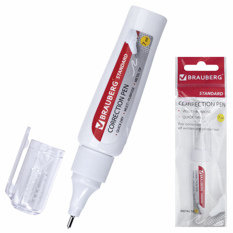 Ручка-корректор BRAUBERG "Energy", 7 мл, металлический наконечник, в Ручка-корректор BRAUBERG "Energy", 7 мл, металлический наконечник, в