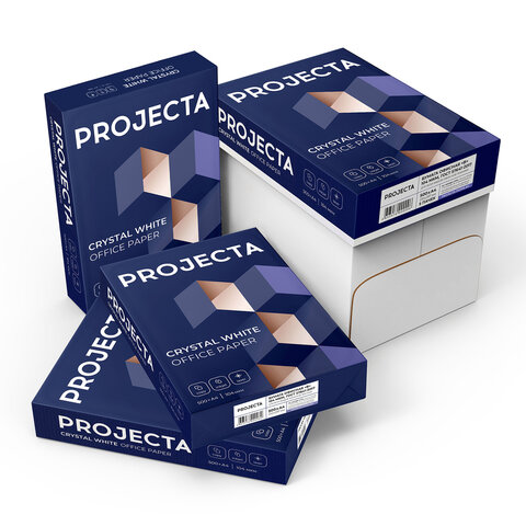Бумага офисная А4, 80 г/м2, 500 л., марка В, PROJECTA, Россия, 162% (CIE) Бумага офисная А4, 80 г/м2, 500 л., марка В, PROJECTA, Россия, 162% (CIE)