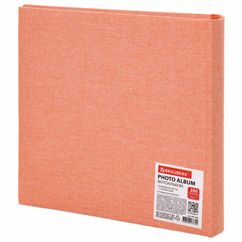 Фотоальбом BRAUBERG на 200 фото 10х15 см, ткань, персиковый, 391190 Фотоальбом BRAUBERG на 200 фото 10х15 см, ткань, персиковый, 391190
