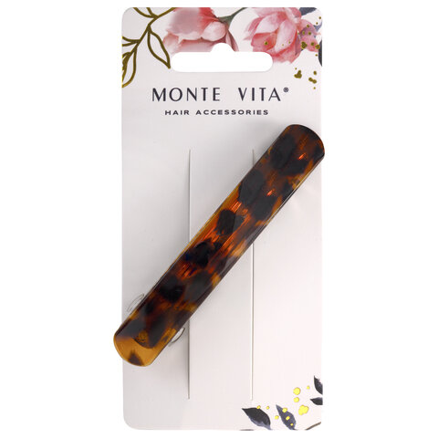 Заколка для волос 9 см, автомат, глянцевый, АССОРТИ, MONTE VITA (МОНТЕ ВИТА),