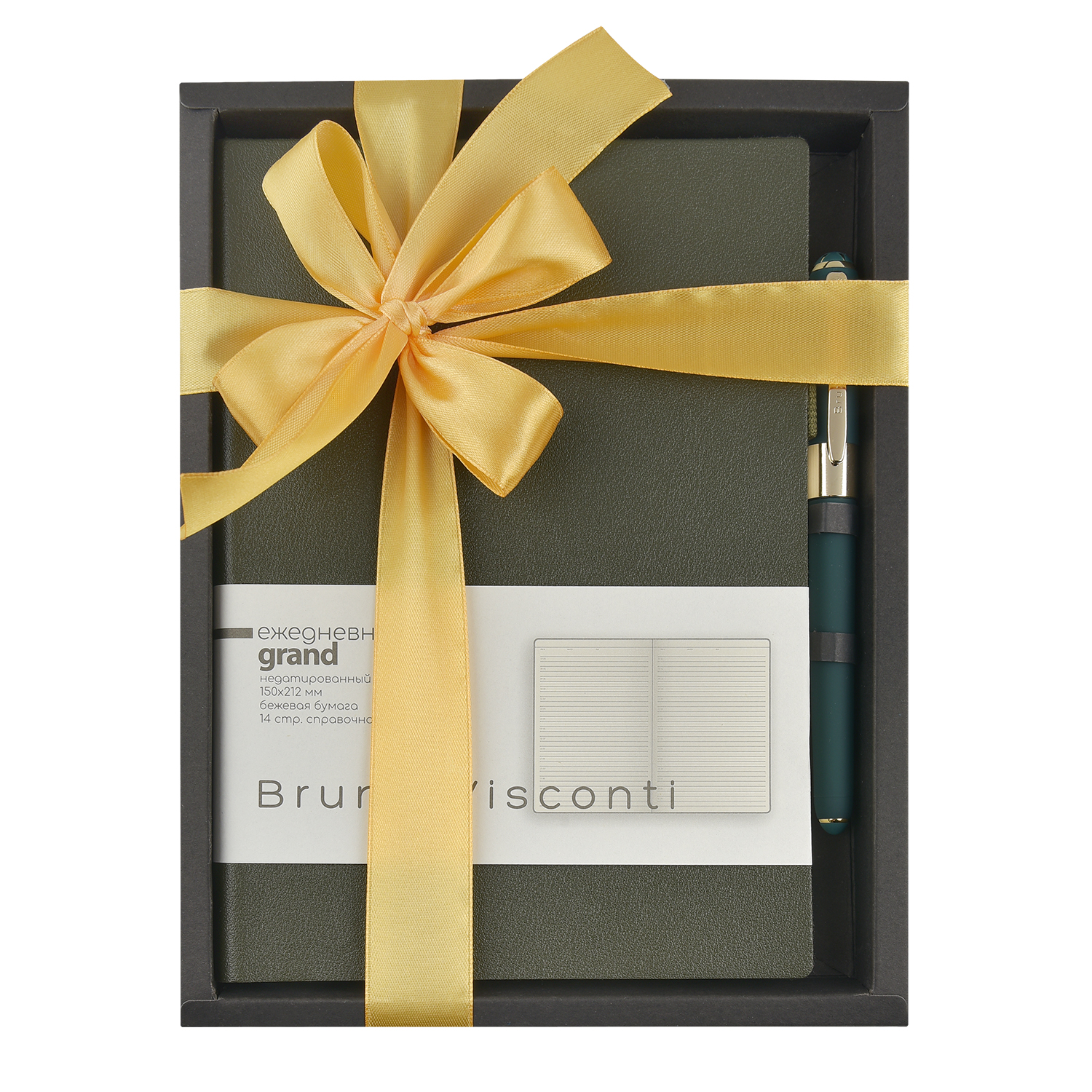 НАБОР ПОДАРОЧНЫЙ А5 "GRAND" (ТЕМНО-ЗЕЛЕНЫЙ ЕЖЕДНЕВНИК И РУЧКА) НАБОР ПОДАРОЧНЫЙ А5 "GRAND" (ТЕМНО-ЗЕЛЕНЫЙ ЕЖЕДНЕВНИК И РУЧКА)