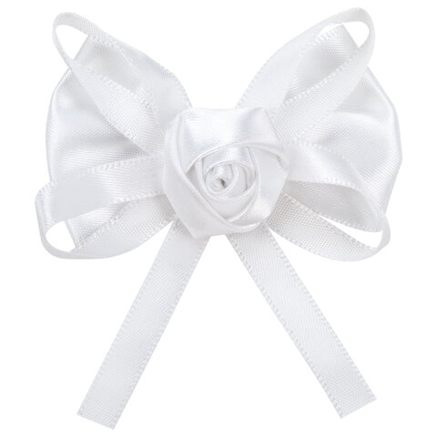 Набор для волос 6 шт.: 2 банта на заколке, 4 резинки, белый, MONTE VITA (МОНТЕ Набор для волос 6 шт.: 2 банта на заколке, 4 резинки, белый, MONTE VITA (МОНТЕ