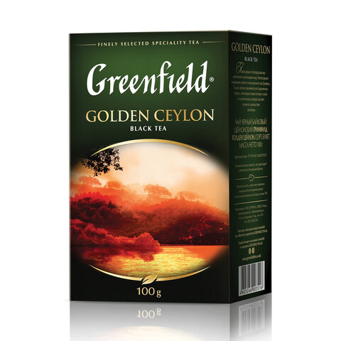 Чай GREENFIELD (Гринфилд) "Golden Ceylon ОРА", черный, листовой, 100 Чай GREENFIELD (Гринфилд) "Golden Ceylon ОРА", черный, листовой, 100