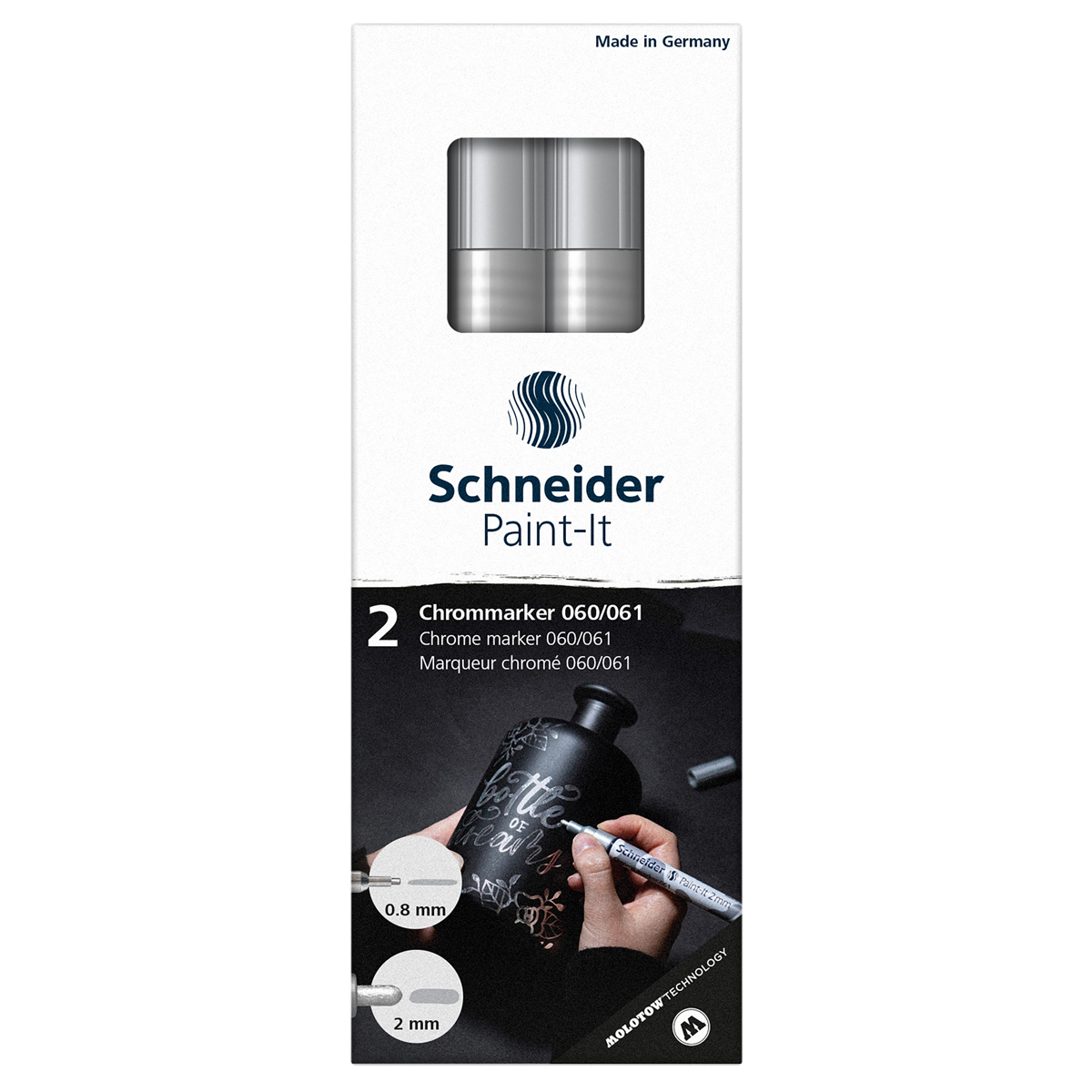 Набор маркеров для декорирования Schneider "Paint-It 060/061" 2шт., Набор маркеров для декорирования Schneider "Paint-It 060/061" 2шт.,