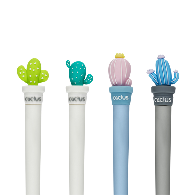 Ручка шариковая MESHU "Cute Cactus", синяя, 0,7мм, корпус ассорти, с Ручка шариковая MESHU "Cute Cactus", синяя, 0,7мм, корпус ассорти, с