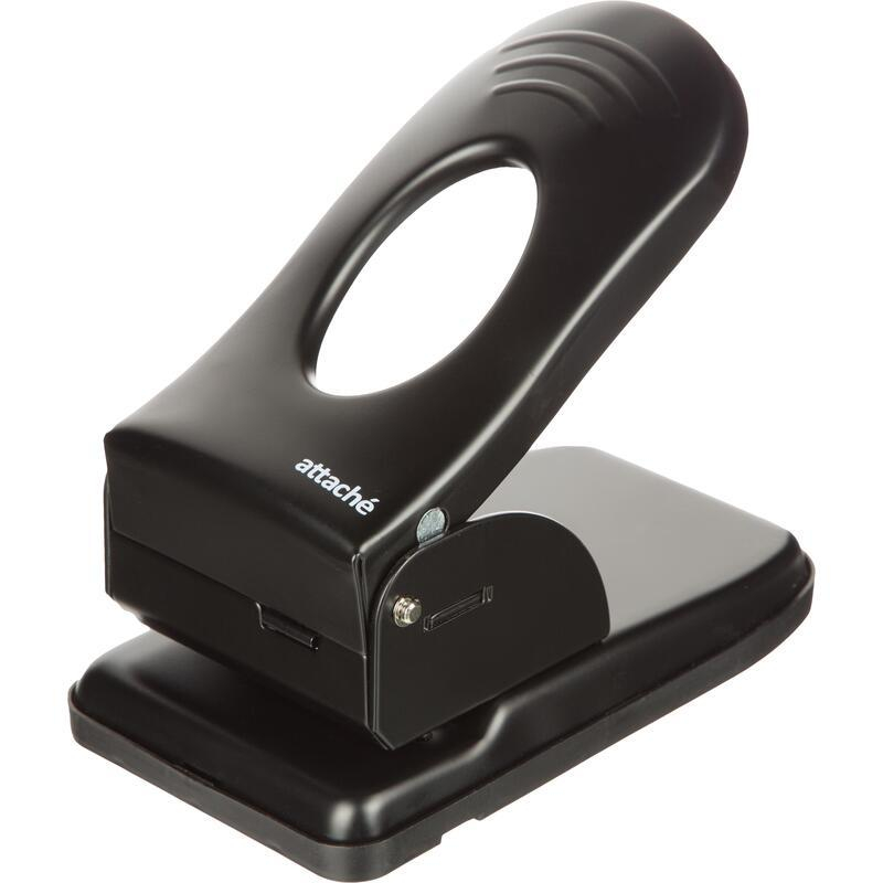 Дырокол металлический Attache Economy до 65 листов, с линейкой, цвет черный Дырокол металлический Attache Economy до 65 листов, с линейкой, цвет черный