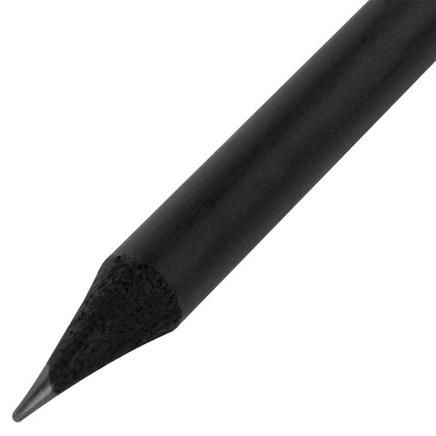 Карандаш чернографитный BRAUBERG, 1 шт., "Black Wood", НВ, черное Карандаш чернографитный BRAUBERG, 1 шт., "Black Wood", НВ, черное