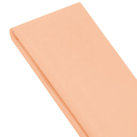 Цветная бумага ТИШЬЮ 17 г/м2, 50х66 см, 10 листов, персиковый цвет, ЗОЛОТАЯ