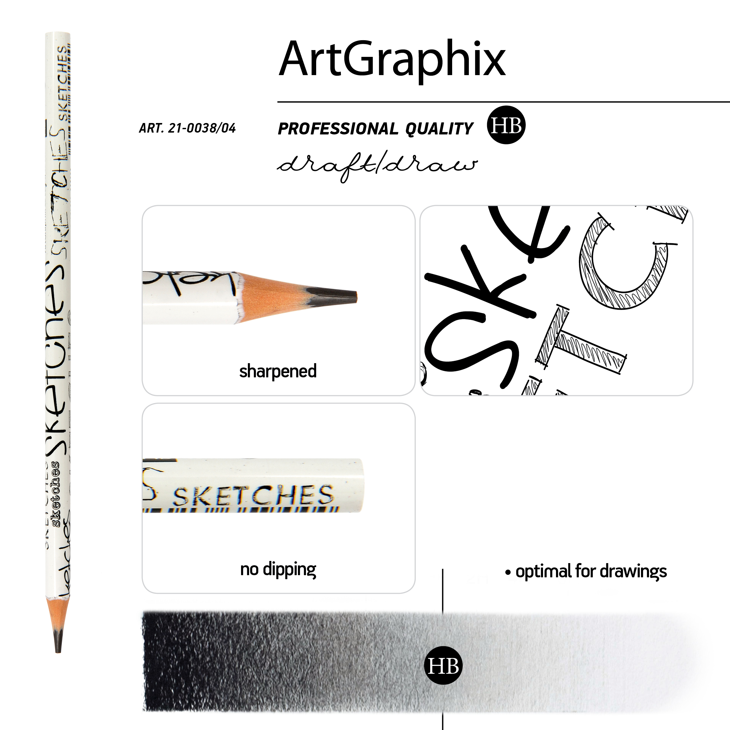 КАРАНДАШ ЧЕРНОГРАФИТОВЫЙ "ArtGraphix. Sketches" НВ (пластиковый КАРАНДАШ ЧЕРНОГРАФИТОВЫЙ "ArtGraphix. Sketches" НВ (пластиковый