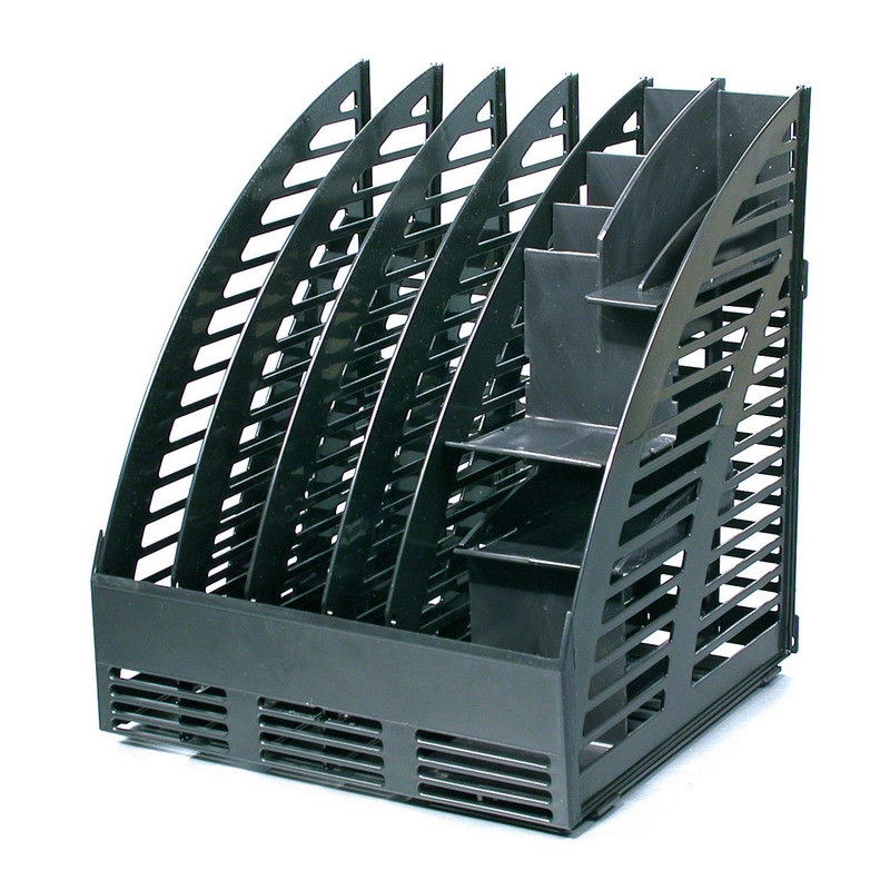 Вертикальный накопитель 4 отдел. по 40мм+органайзер черный '4C144 штр. Вертикальный накопитель 4 отдел. по 40мм+органайзер черный '4C144 штр.